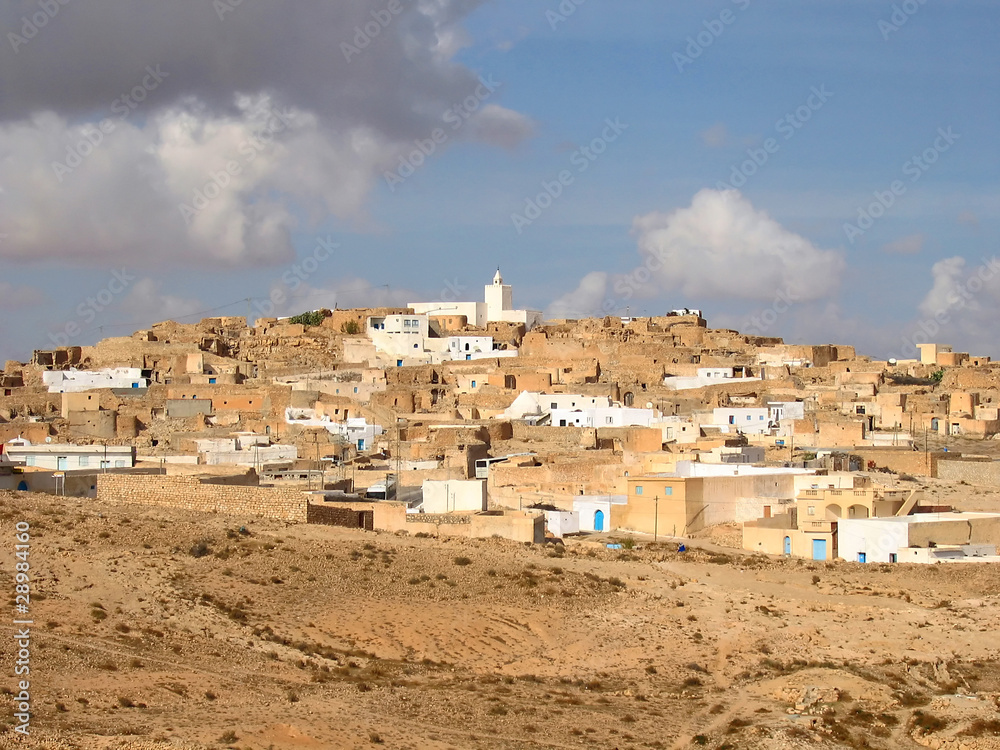 Berber town in Sahara desert, Tunisia