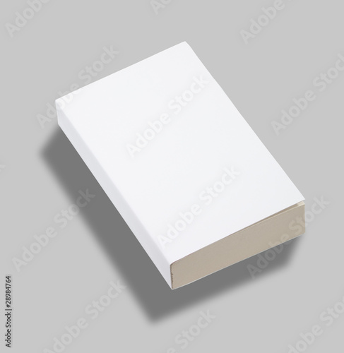 Blank paperback book cover w clipping path photo