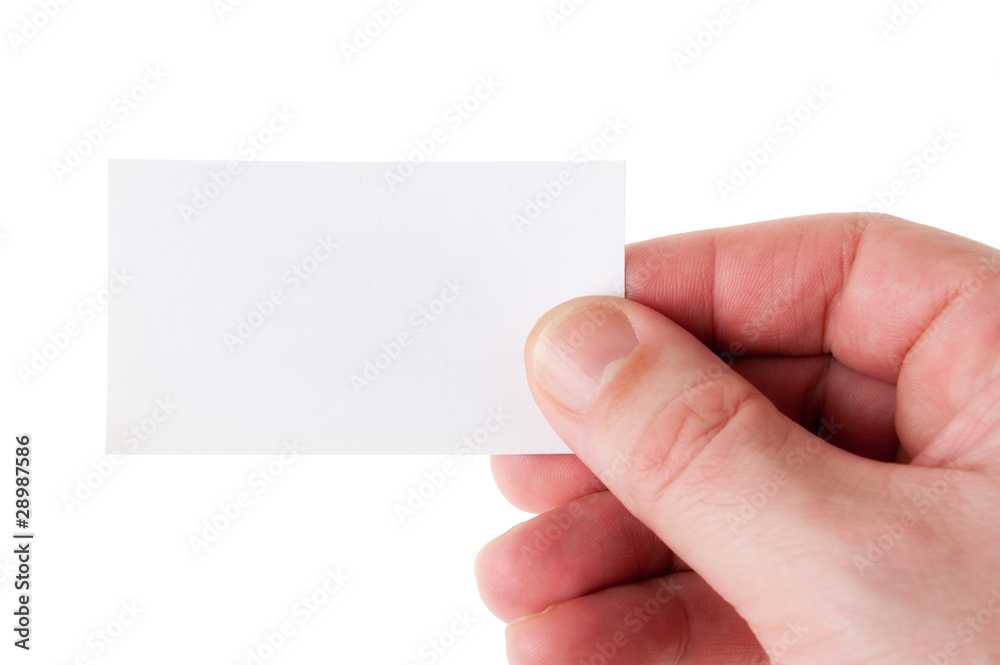 Fototapeta premium Hand Holding a Bussines Card for Your Copytext