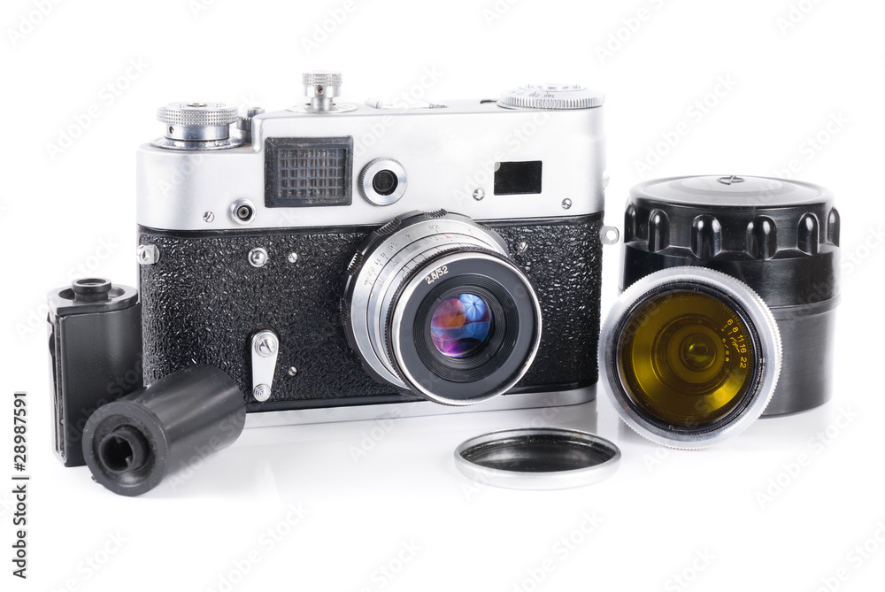 Old 35 mm rangefinder camera