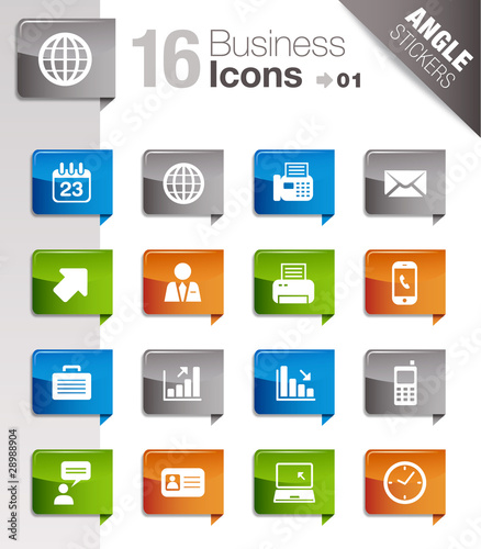 Angle Stickers - Office and Business icons 01