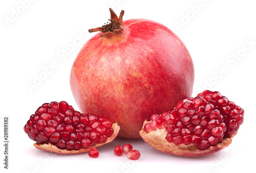 Juicy pomegranate and half