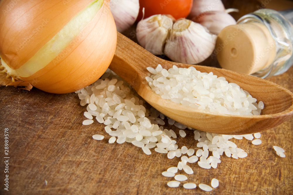 set of nutrition and healthy food on texture set of nutrition and healthy food on texture