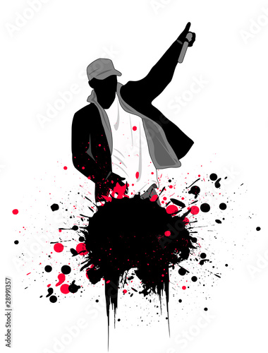 rapper vector illustration