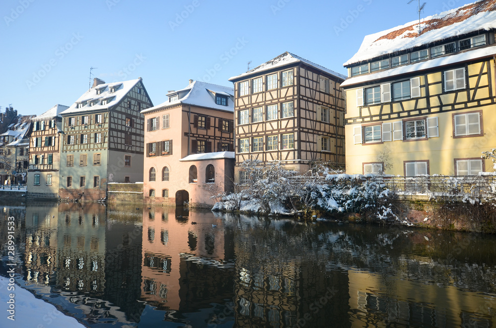 Fototapeta premium Le froid à Strasbourg