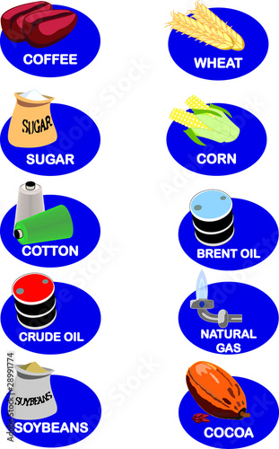 8 Commonly traded commodities.