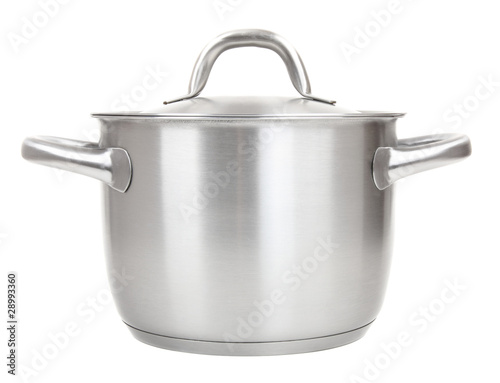 stainless pot isolated on white background Fototapet