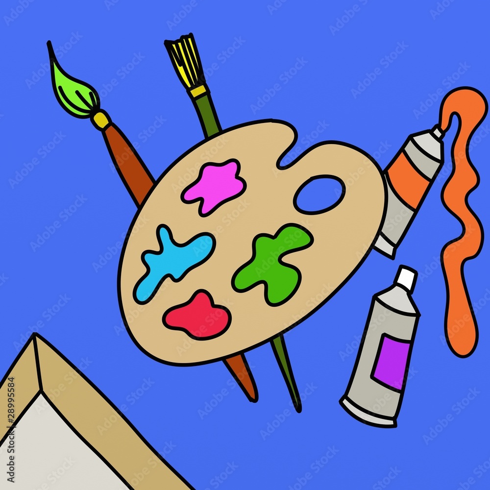 tavolozza e colori Stock Illustration Adobe Stock