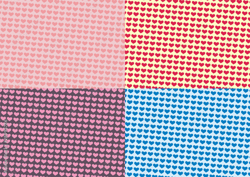Four heart's backgrounds Four heart's backgrounds