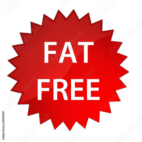 fat free red star button photo