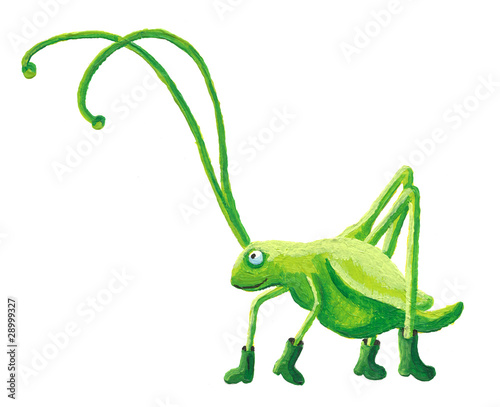 Tableau sur toile Funny grasshopper
