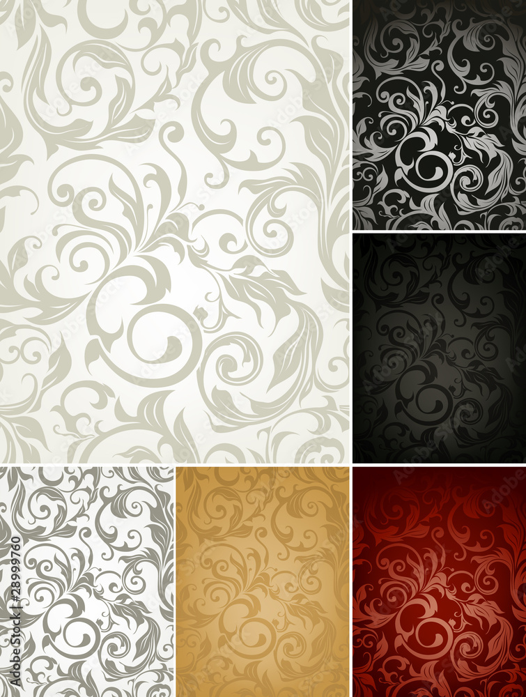 Seamless Pattern set of six colors