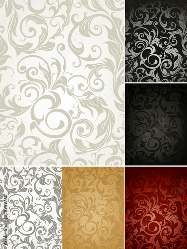 Seamless Pattern set of six colors
