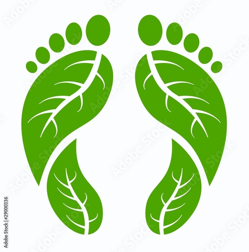 green foot print