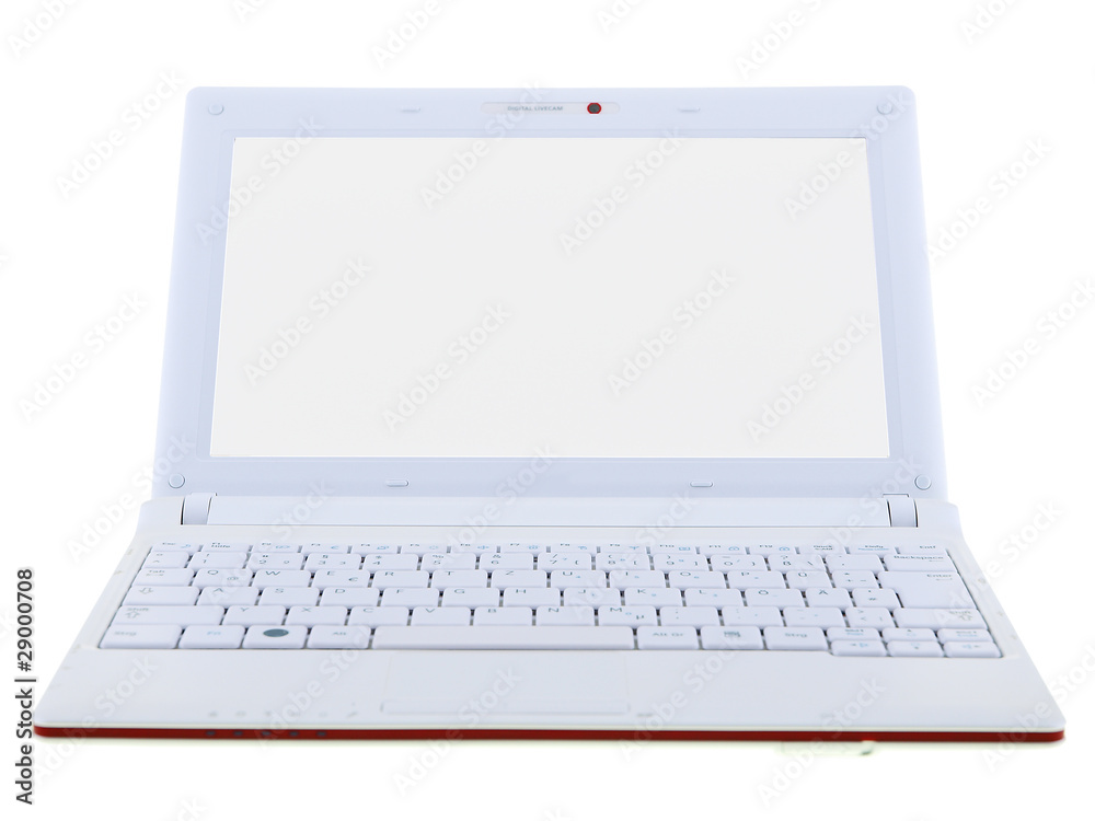 white laptop isolated on white background white laptop isolated on white background