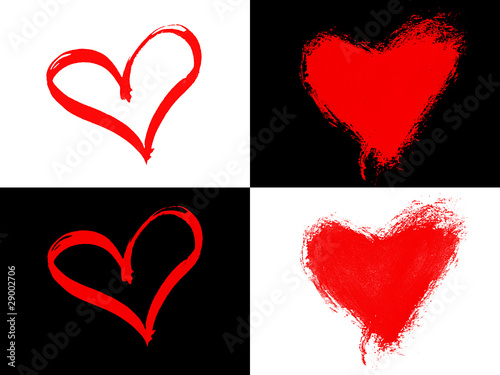 Painted Hearts Background