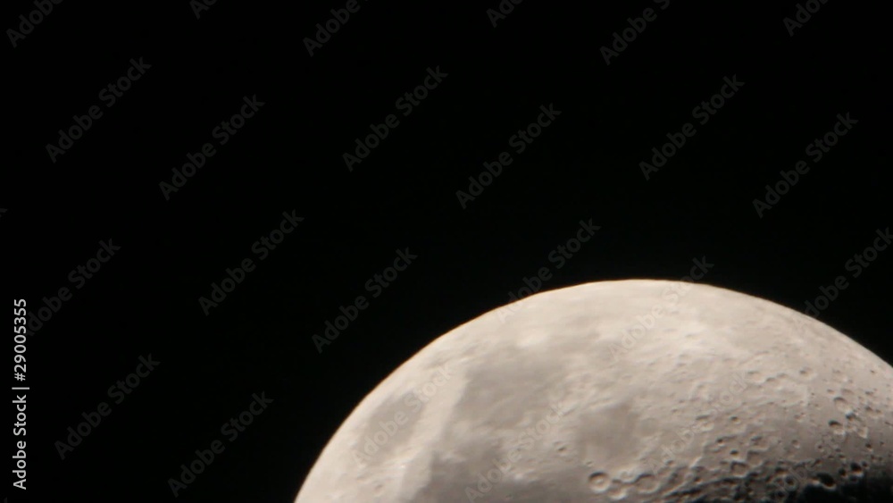 Moon Close-up Through Telescope Showing Craters Moon Close-up Through Telescope Showing Craters