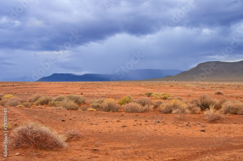 rain storm in semi-desert