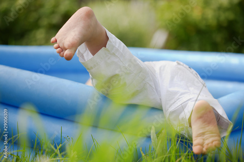boy and a swimming pool