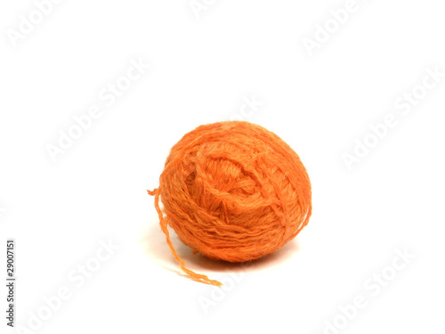 orange wool ball