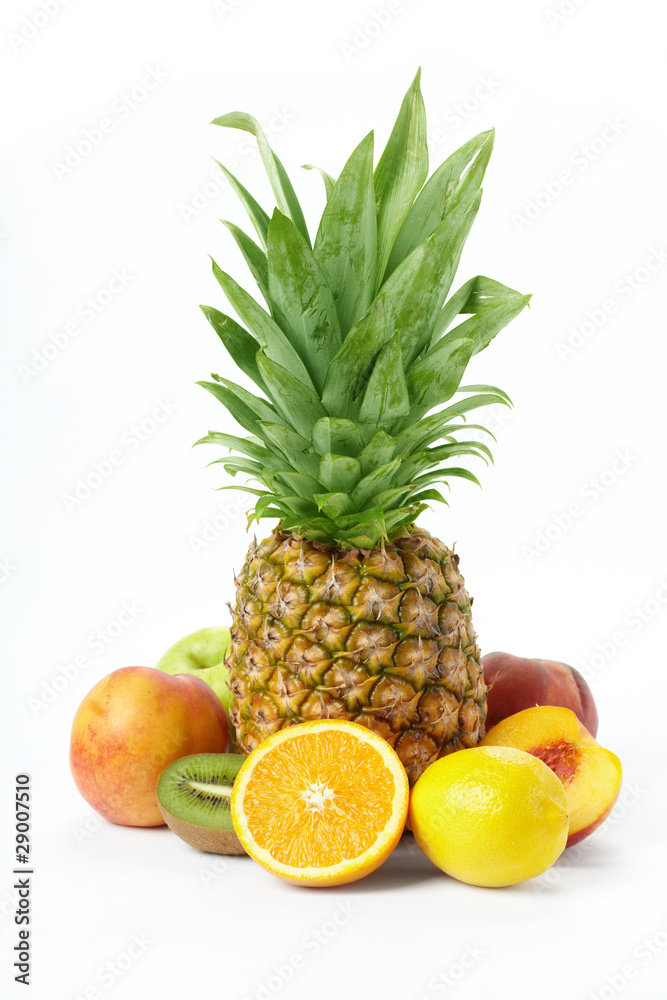 Fruit on a white background Fruit on a white background