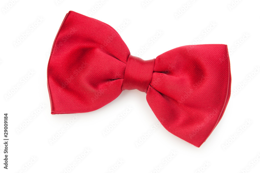 Red bow tie isolated on the white Red bow tie isolated on the white
