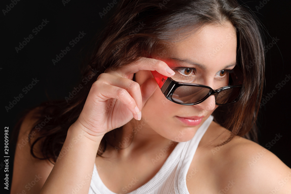 Designer glasses - sportive trendy woman fashion Designer glasses - sportive trendy woman fashion