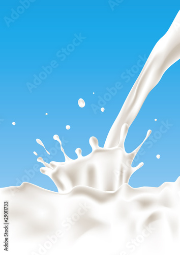 A splash of milk. Vector illustration.