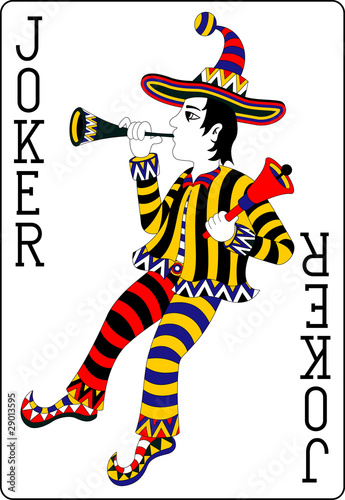 playing card joker black 62x90 mm