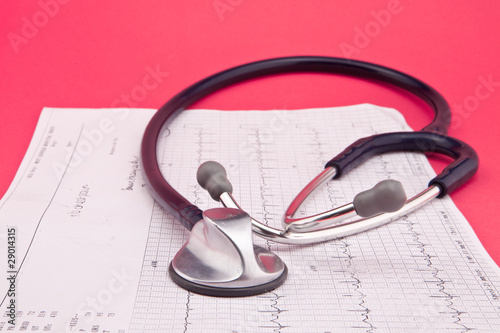 ECG and stethoscope