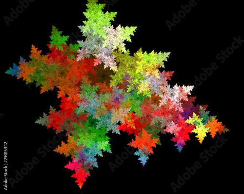 Fractal foliage with autumn colors