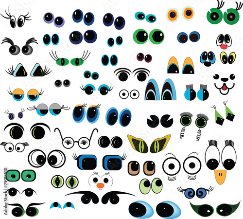 cartoon vector eyes collection