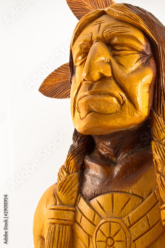 Wood carved Indian