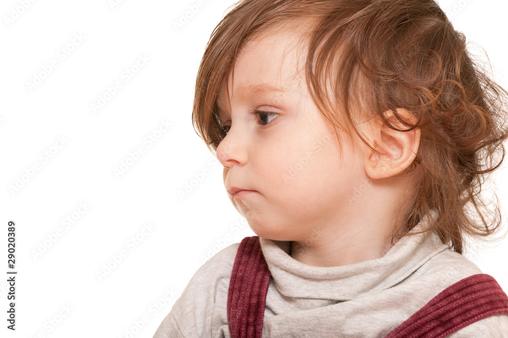 Sad curly boy Sad curly boy