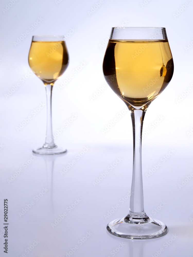 Two wine glasses