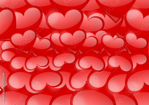 red aqua hearts