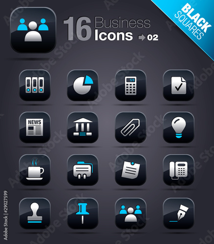 Black Squares - Office and Business icons 02