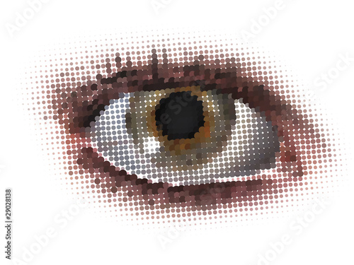 vector dots eye in color