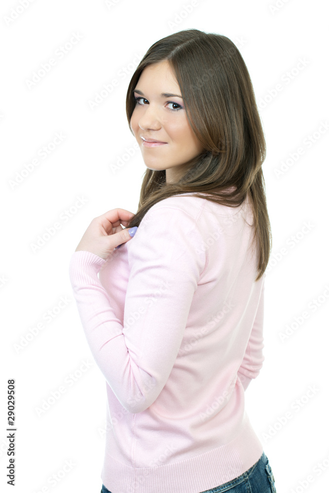 Portrait of an attractive young woman posing in a studio Portrait of an attractive young woman posing in a studio