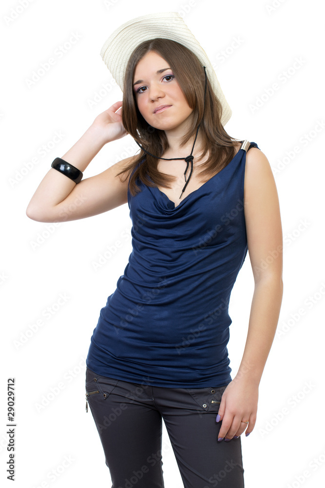 Portrait of an attractive young woman posing in a studio Portrait of an attractive young woman posing in a studio