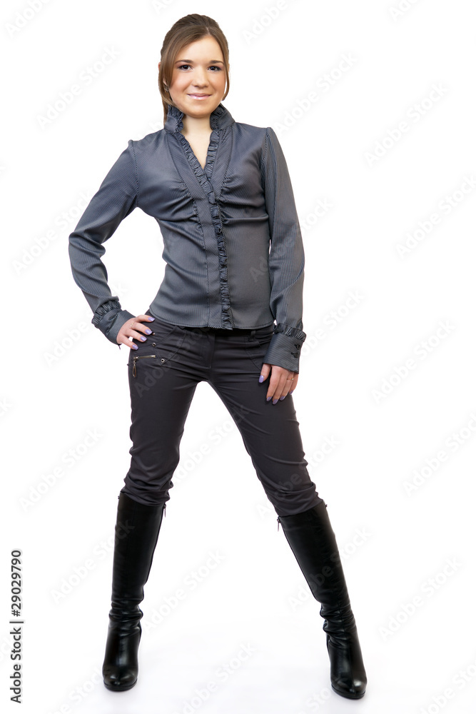 Portrait of an attractive young woman posing in a studio Portrait of an attractive young woman posing in a studio