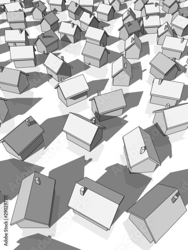 grey detached houses