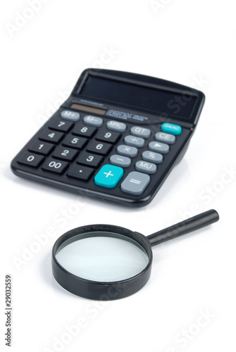 Calculator and magnifier