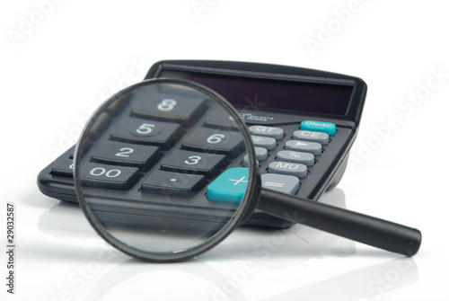 Calculator and magnifier