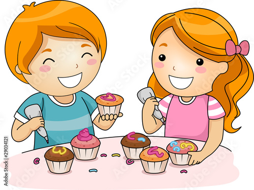 Kids Decorating Cupcakes