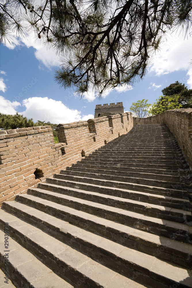 Steps Restored Mutianyu Section Great Wall, Beijing, China