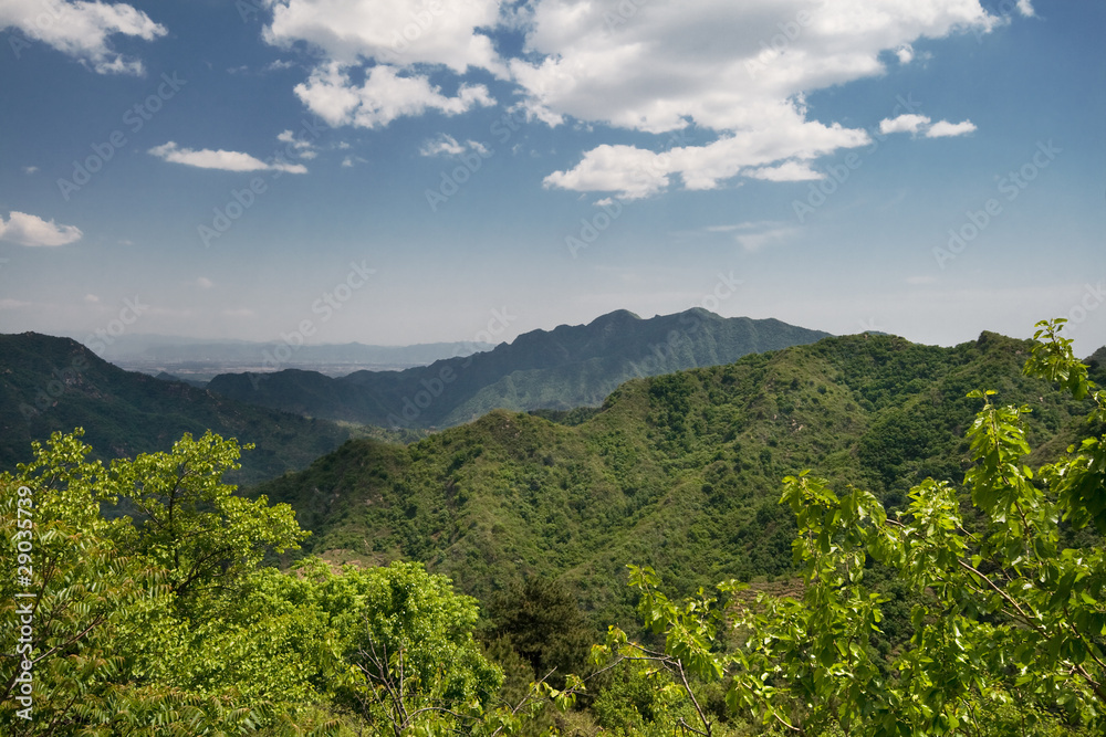 Mountains Near Beijing, Shot from Mutianyu Section, Great Wall