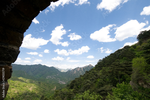 View from a guard house on Great Wall of China