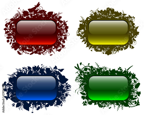 Glassy buttons in floral frames 2