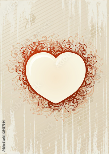 Vector illustration of floral heart